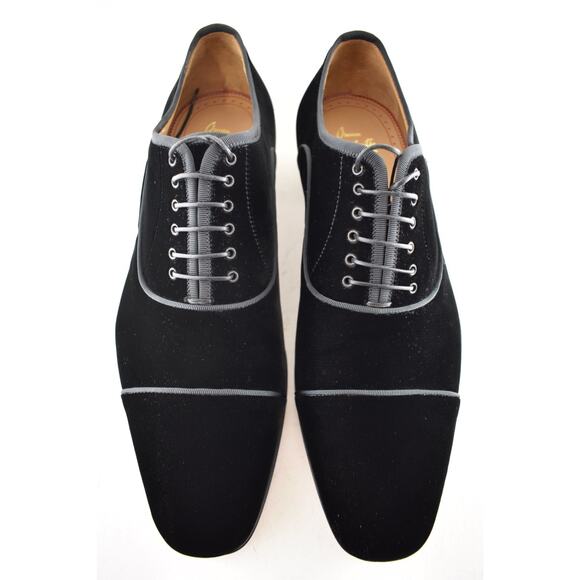Christian Louboutin Greggo Orlato Flat Black Velvet Oxford Dress Loafer 43 10 main image 10